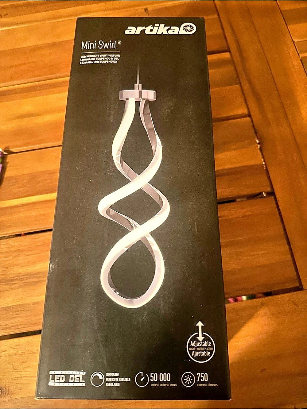 artika Mini Swirl LED Pendant Light NWT